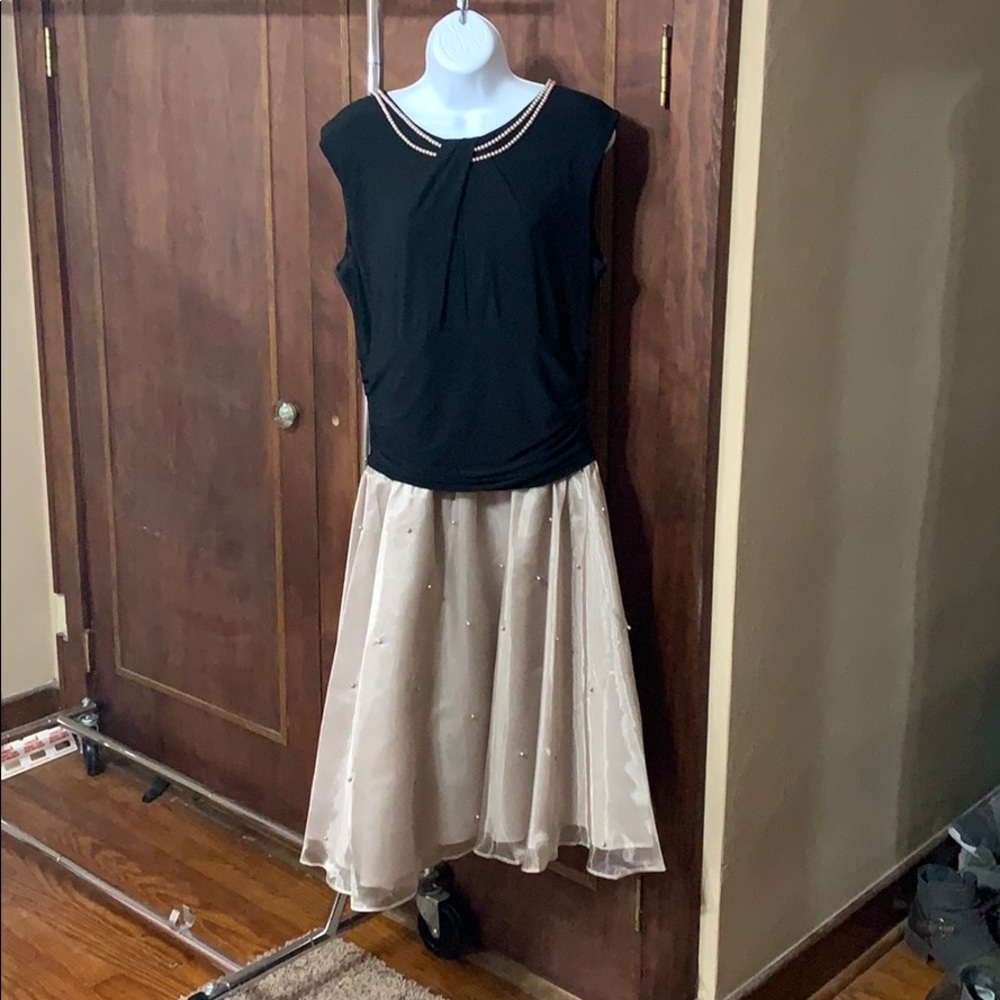 Black and Tan tea dress